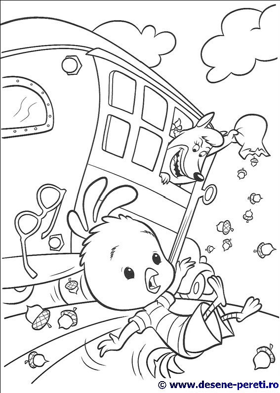 chicken little desene colorat